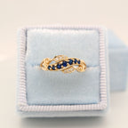 9k Yellow Gold Sapphire And Diamond Eternity Ring
