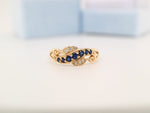 9ct Yellow Gold Sapphire And Diamond Eternity Ring