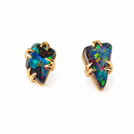 Unique 9K Gold Boulder Opal Earrings