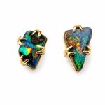 Unique 9K Gold Boulder Opal Earrings