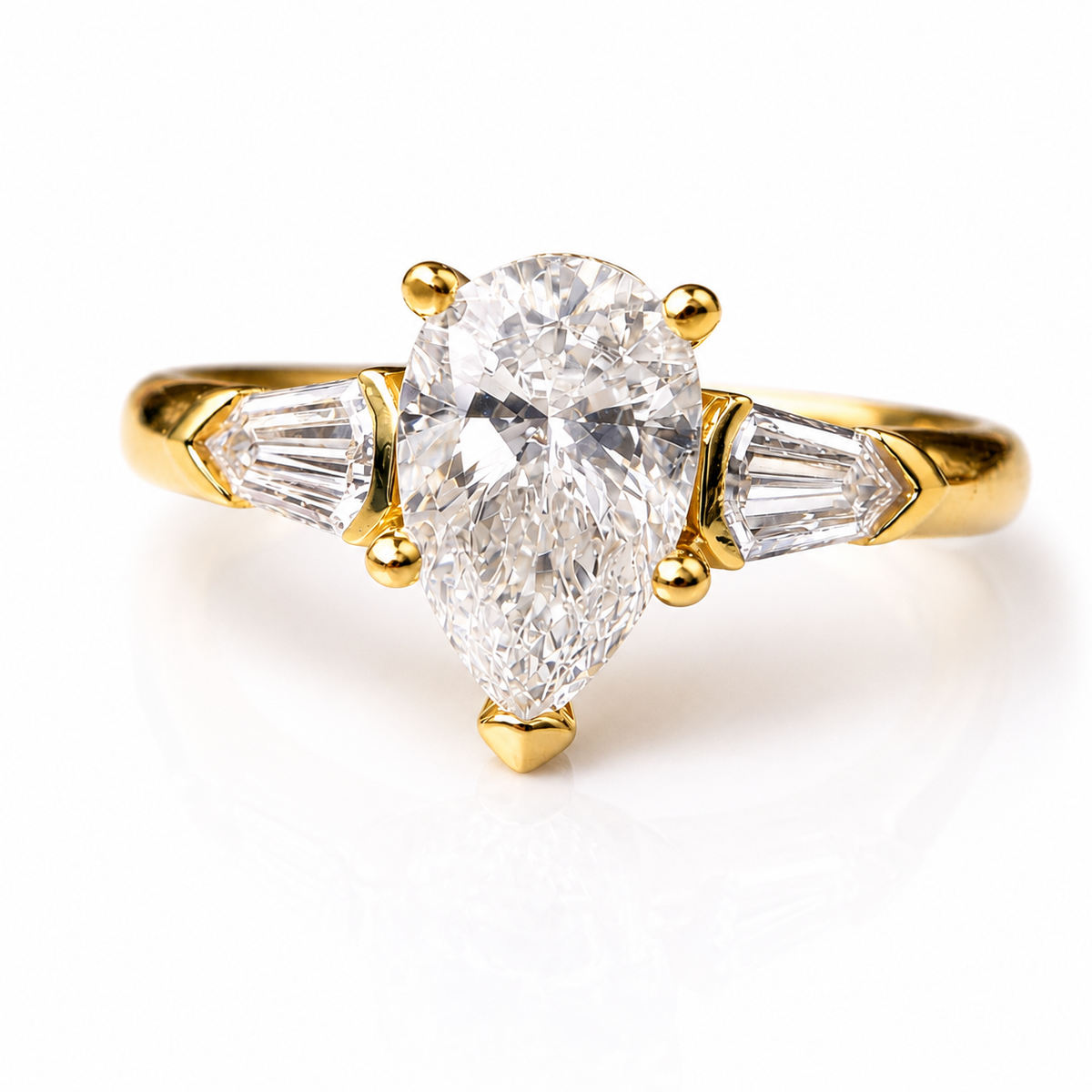 Timeless 14K Solid Gold 2.16ct Diamond Engagement Ring