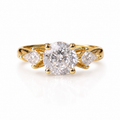 Signature 14k Gold 1.5ct Diamond Three-Stone Engagement Ring