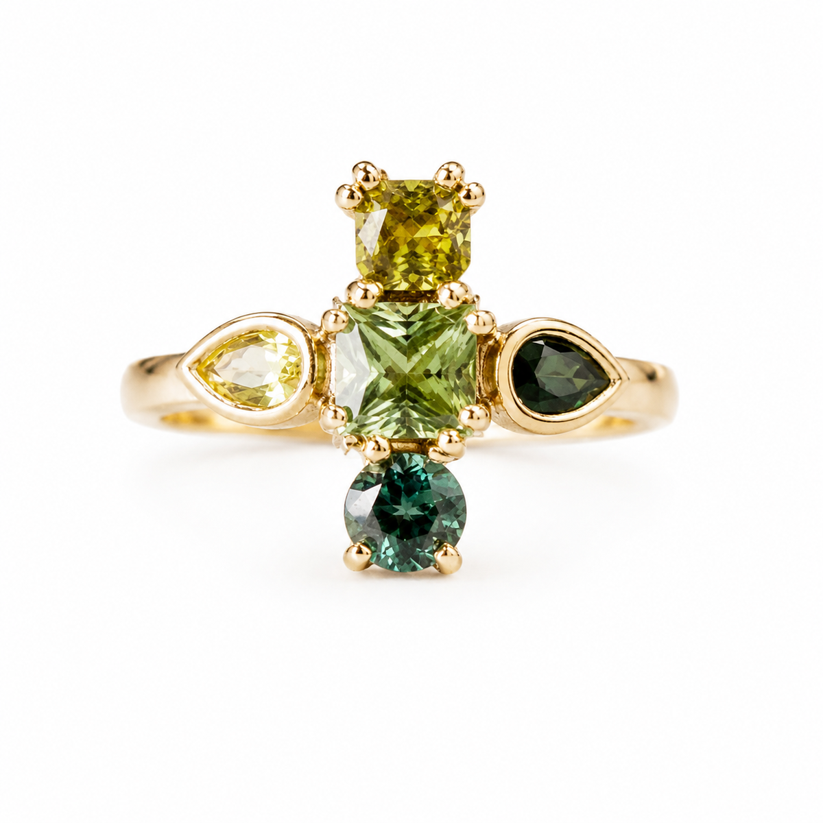 Unique 10K Gold Australian Sapphire Ring