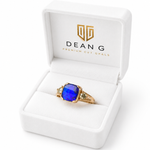 Striking 14K Gold Australian Black Opal Ring