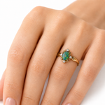 Divine 14K Gold Australian Black Opal Ring