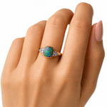 Stunning 14k Gold Australian Black Opal Ring