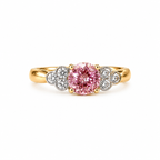 Luxury 18k Gold Pink Diamond Engagement Ring