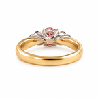 Luxury 18k Gold Pink Diamond Engagement Ring