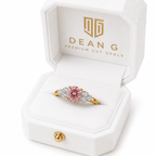 Luxury 18k Gold Pink Diamond Engagement Ring