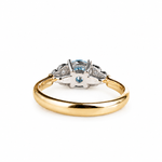 Timeless 18k Gold Blue Diamond Engagement Ring