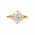 Timeless 18k Gold  Diamond Solitaire Engagement Ring