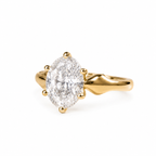 Timeless 18k Gold  Diamond Solitaire Engagement Ring