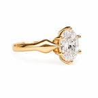 Timeless 18k Gold  Diamond Solitaire Engagement Ring
