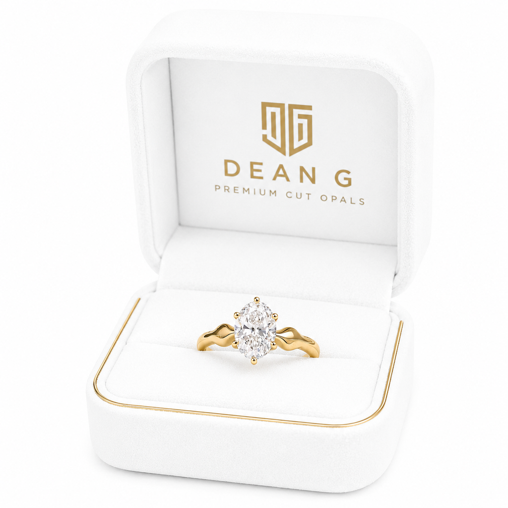Timeless 18k Gold  Diamond Solitaire Engagement Ring