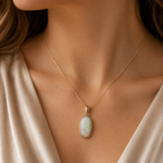 Gorgeous Australian Opal Pendant in 9k Gold Setting