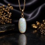 Gorgeous Australian Opal Pendant in 9k Gold Setting