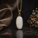 Gorgeous Australian Opal Pendant in 9k Gold Setting