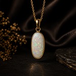 Gorgeous Australian Opal Pendant in 9k Gold Setting