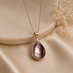 Stunning Australian Abrolhos Island South Sea Mabe Black Pearl 9k Gold Pendant
