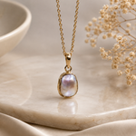 Stunning Keshi Pearl 9k Gold Pendant