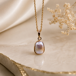 Stunning Keshi Pearl 9k Gold Pendant