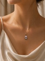Stunning Keshi Pearl 9k Gold Pendant
