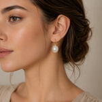 Elegant 9k Gold Shepard Hook South Sea  Pearl  Earrings