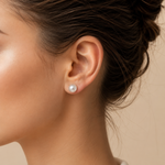 Beautiful South Sea Pearl 9k Gold Stud Earrings