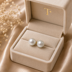 Beautiful South Sea Pearl 9k Gold Stud Earrings