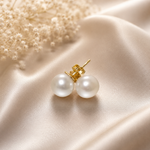 Beautiful South Sea Pearl 9k Gold Stud Earrings