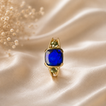 Striking 14K Gold Australian Black Opal Ring