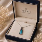 Beautiful 9K White Gold Australian Boulder Opal Pendant