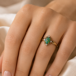 Divine 14K Gold Australian Black Opal Ring