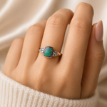 Stunning 14k Gold Australian Black Opal Ring