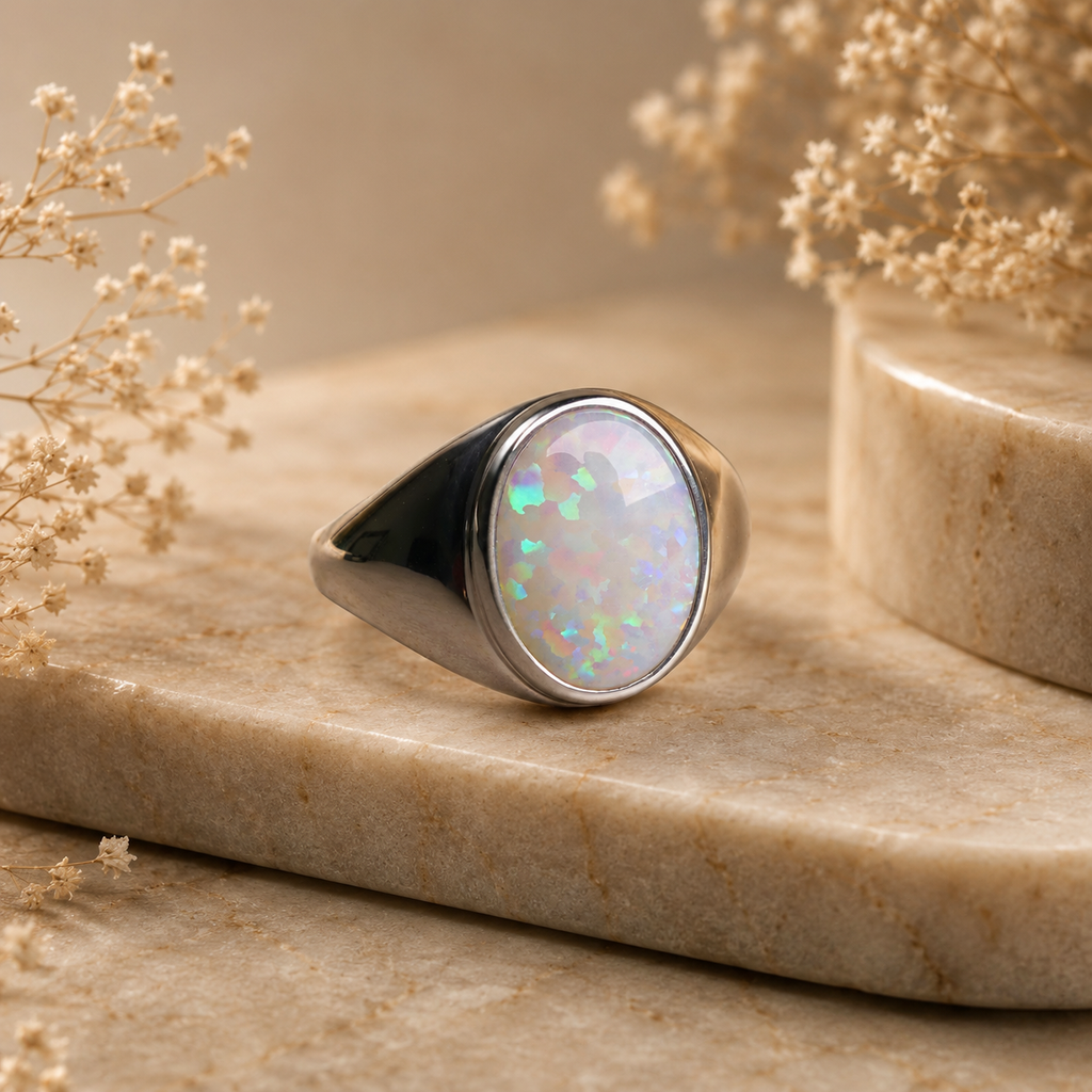 Bold Sterling Silver Gents Cygnet Ring