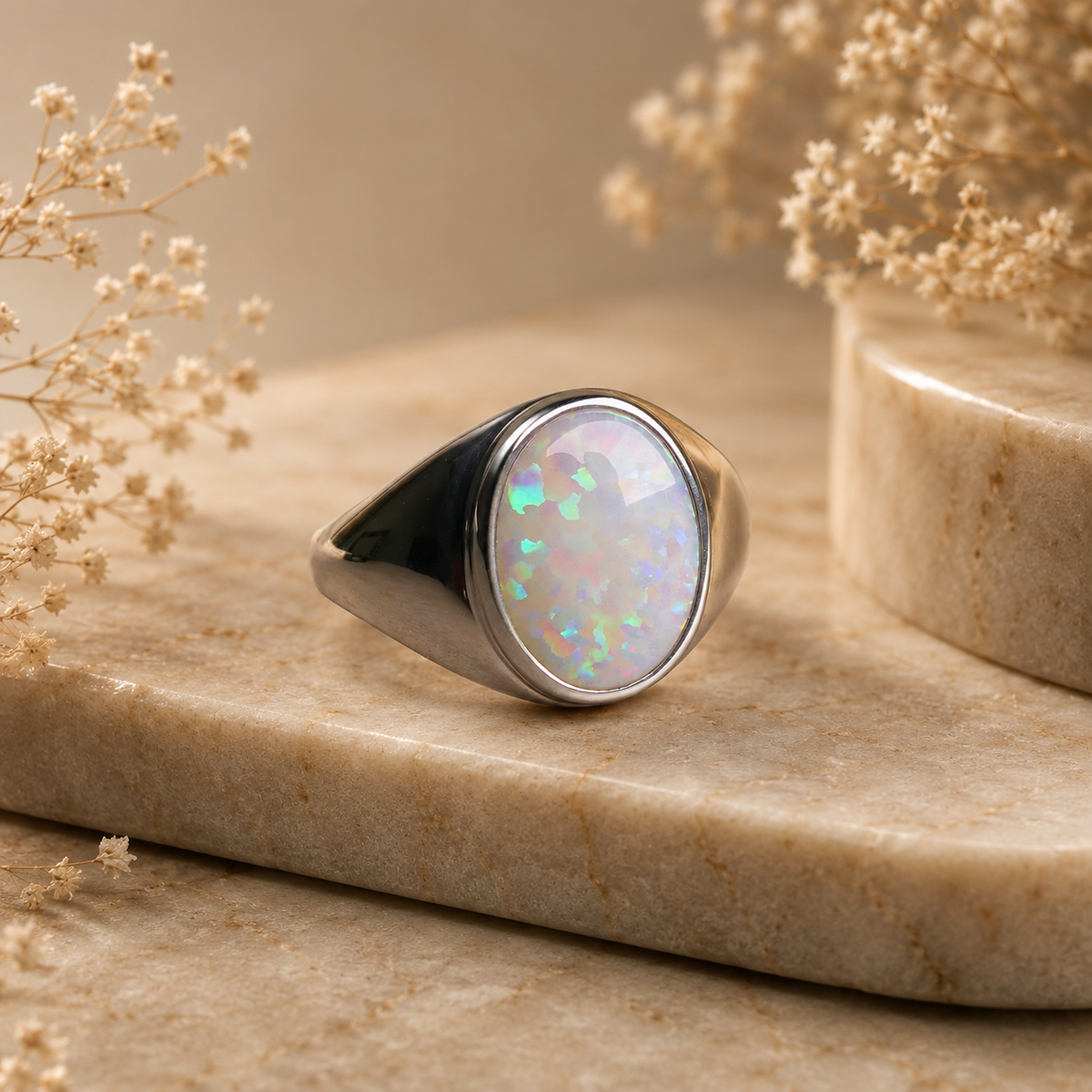 Bold Sterling Silver Gents Cygnet Ring