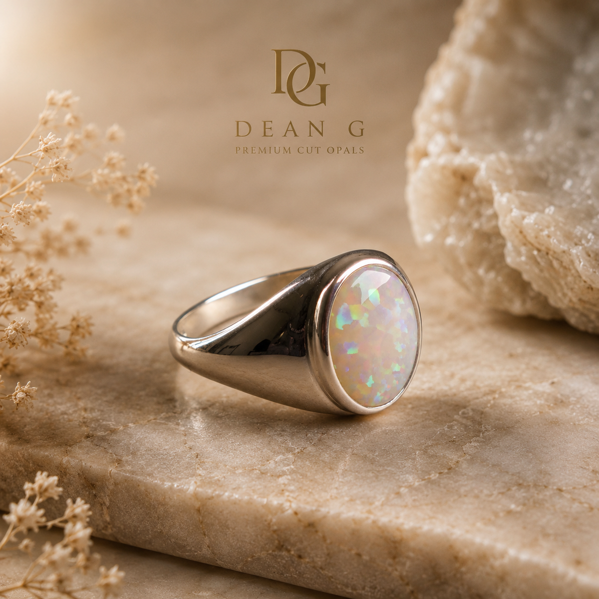 Bold Sterling Silver Gents Cygnet Ring