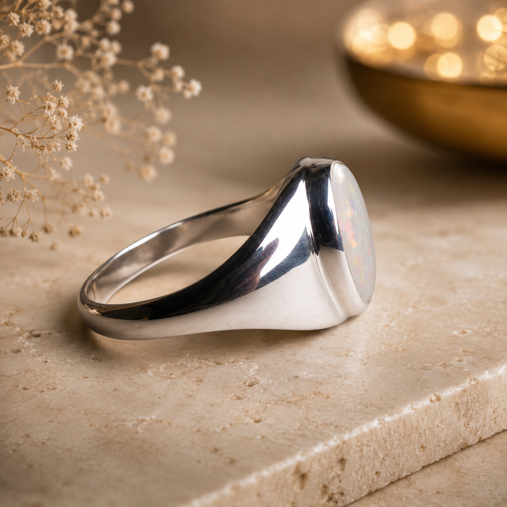 Bold Sterling Silver Gents Cygnet Ring