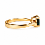 Elegant 10k Gold Australian Sapphire & Diamond Ring