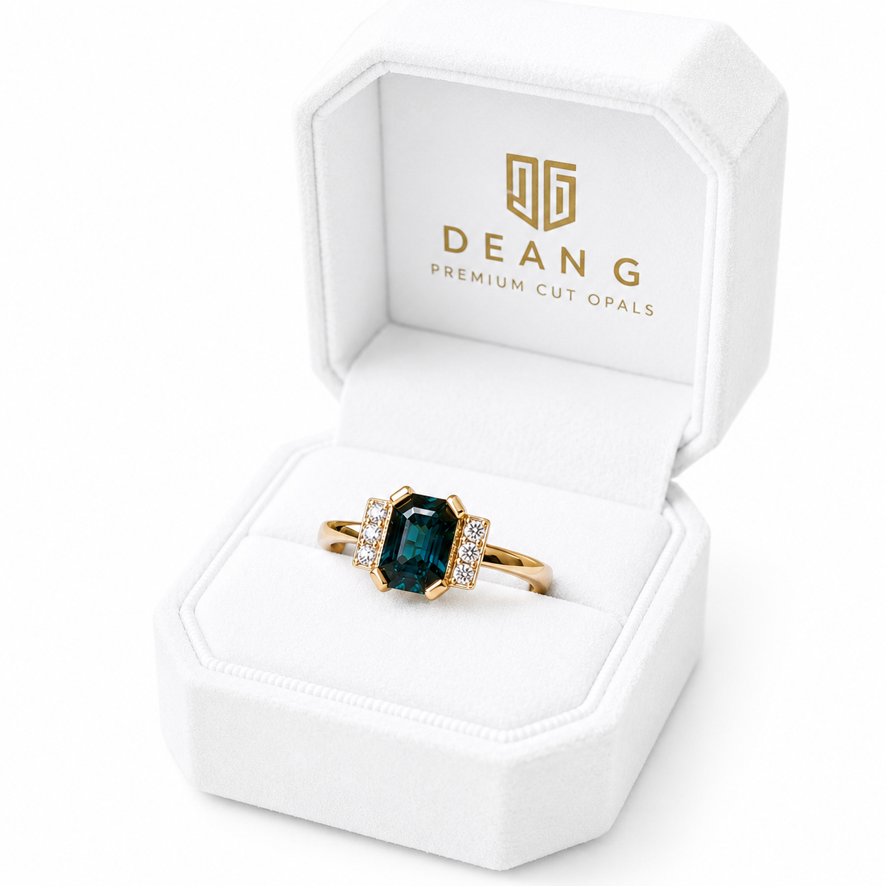 Elegant 10k Gold Australian Sapphire & Diamond Ring