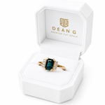 Elegant 10k Gold Australian Sapphire & Diamond Ring
