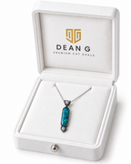 Stunning 18k White Gold Australian Boulder Opal Pendant