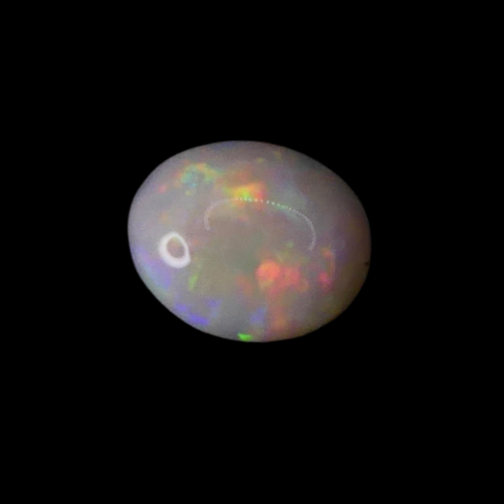 Add to your collection with this 1.2ct Coober Pedy Opal - a natural gem sourced from the renowned Coober Pedy Opal Fields. Perfect for any jewelry setting.

Origin- &nbsp;Opal Ethically Mined in Coober Pedy Australia.

Opal Weight- 1.2ct Coober Pedy Opal

Treatments- None - 100% solid Australian Opal&nbsp;

Size- 9.2 x 7.1 x 3mm

Cut- Freeform high dome cabochon.

Ready to be set into jewellery
