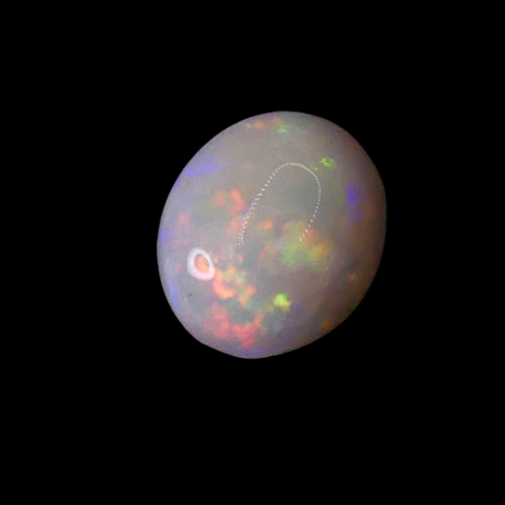 Add to your collection with this 1.2ct Coober Pedy Opal - a natural gem sourced from the renowned Coober Pedy Opal Fields. Perfect for any jewelry setting.

Origin- &nbsp;Opal Ethically Mined in Coober Pedy Australia.

Opal Weight- 1.2ct Coober Pedy Opal

Treatments- None - 100% solid Australian Opal&nbsp;

Size- 9.2 x 7.1 x 3mm

Cut- Freeform high dome cabochon.

Ready to be set into jewellery