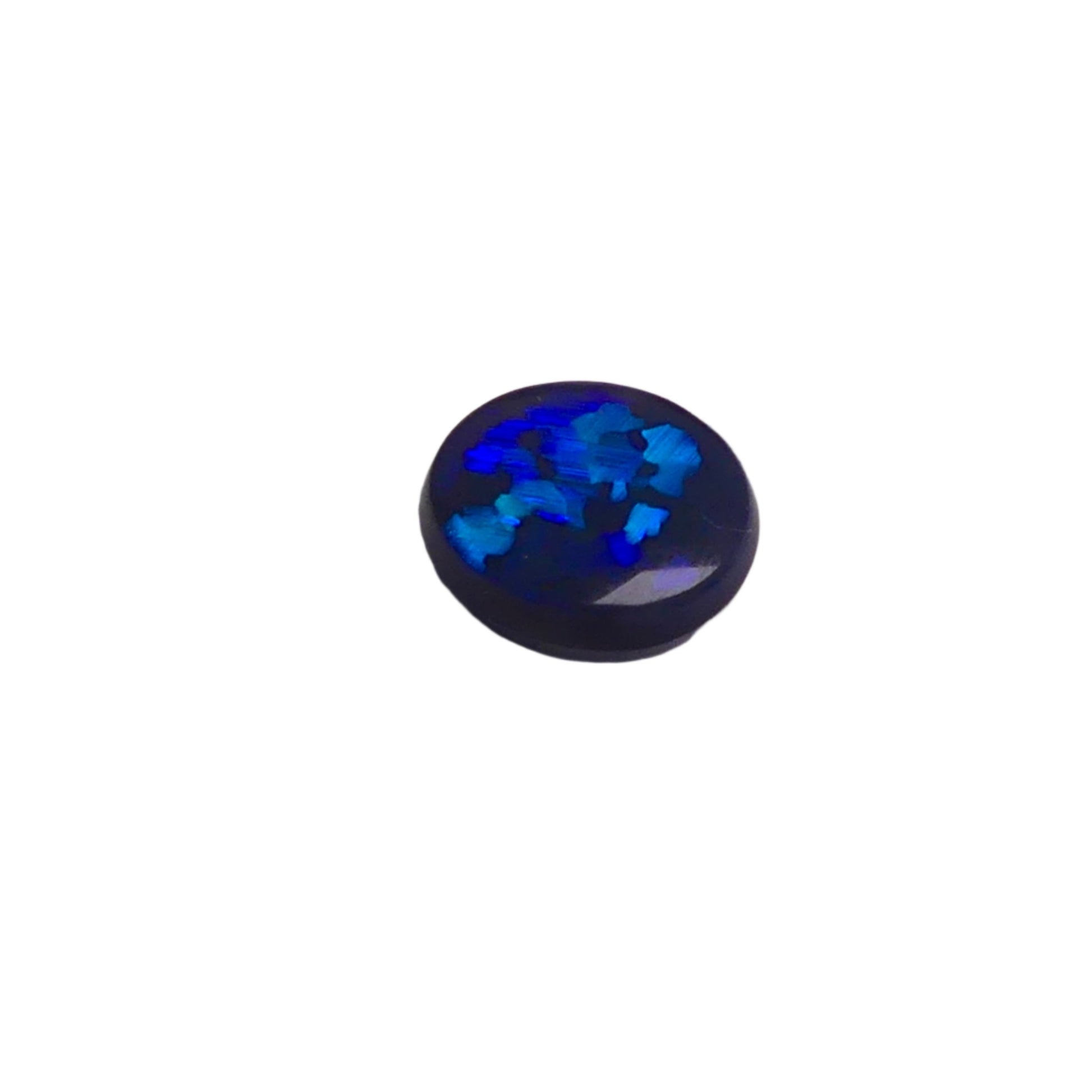 Experience the mesmerizing beauty of our 1.80ct Black Opal from Lightning Ridge, Australia. With stunning blue and green hues, this opal is truly one-of-a-kind. A perfect addition to any collection.

Origin- Lightning Ridge Australia

Weight- 1.80ct Black Opal

Size- 9x8x3.6mm

Treatments- None 100% solid Australian Opal

Cut- Round Freeform Low Dome Cabochon

Perfect Ring Stone for that special design, collection