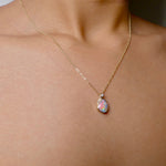Expertly crafted with elegance, our 9k Gold Lightning Ridge Opal Pendant boasts a rare and stunning Lightning Ridge Opal, showcasing vibrant pastel colors.

Origin- Lightning Ridge Australia

Opal Weight- 1.1ct lightning Ridge Opal

Setting- 9K Gold

Accent Stone- Natural Diamond

Chain- 9k Gold cable chain, 45cm in length
