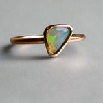 This Elegant 9ct Gold Ring is perfect for any occasion. Made with a stunning Crystal Opal from Lightning Ridge, displaying the full spectrum of colors, making it a unique and eye-catching piece. Its simple and elegant design adds a touch of sophistication to any outfit.

Origin- Lightning Ridge Australia

Opal- Australian Crystal Opal mined in Lightning Ridge Australia

Setting- 9ct solid Gold Bezel set

Size- 6 1/2 us

Designed and Handcrafted by skilled Australian Artisans
