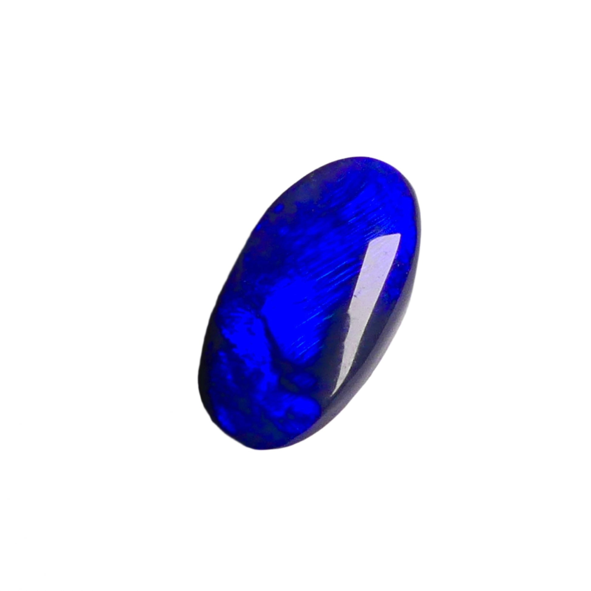 Discover the captivating allure of 3.2ct Australian Black Opal. Delighting the eye with a dazzling electric blue and hints of green, this phenomenal gemstone is a true treasure. Elevate your collection with this extraordinarily rare and precious gemstone.

Origin- Lightning Ridge Australia

Opal Weight- 3.2ct electric Blue on Black Opal

Cut- Freeform cabochon

Size- 14x7.6mm

