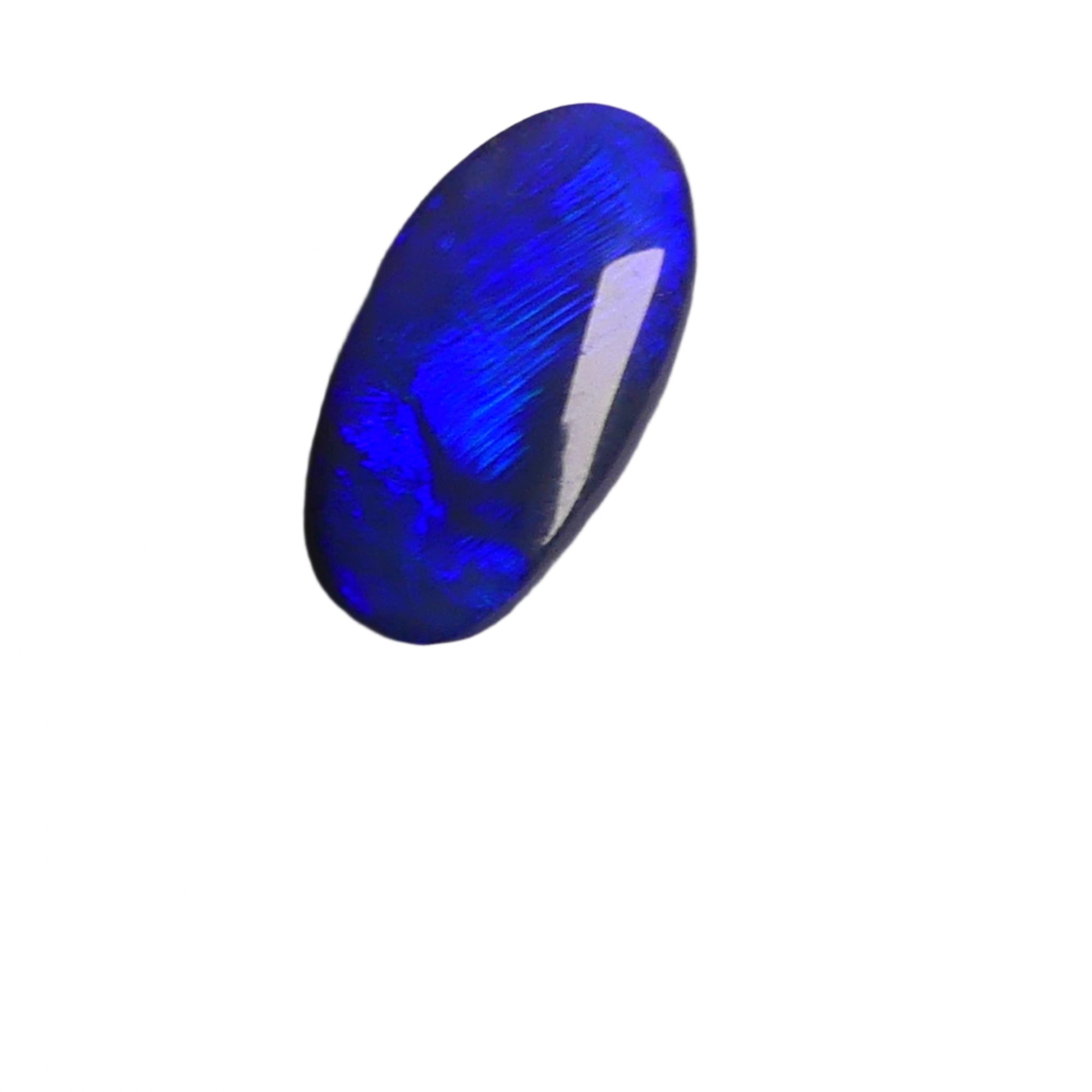 Discover the captivating allure of 3.2ct Australian Black Opal. Delighting the eye with a dazzling electric blue and hints of green, this phenomenal gemstone is a true treasure. Elevate your collection with this extraordinarily rare and precious gemstone.

Origin- Lightning Ridge Australia

Opal Weight- 3.2ct electric Blue on Black Opal

Cut- Freeform cabochon

Size- 14x7.6mm
