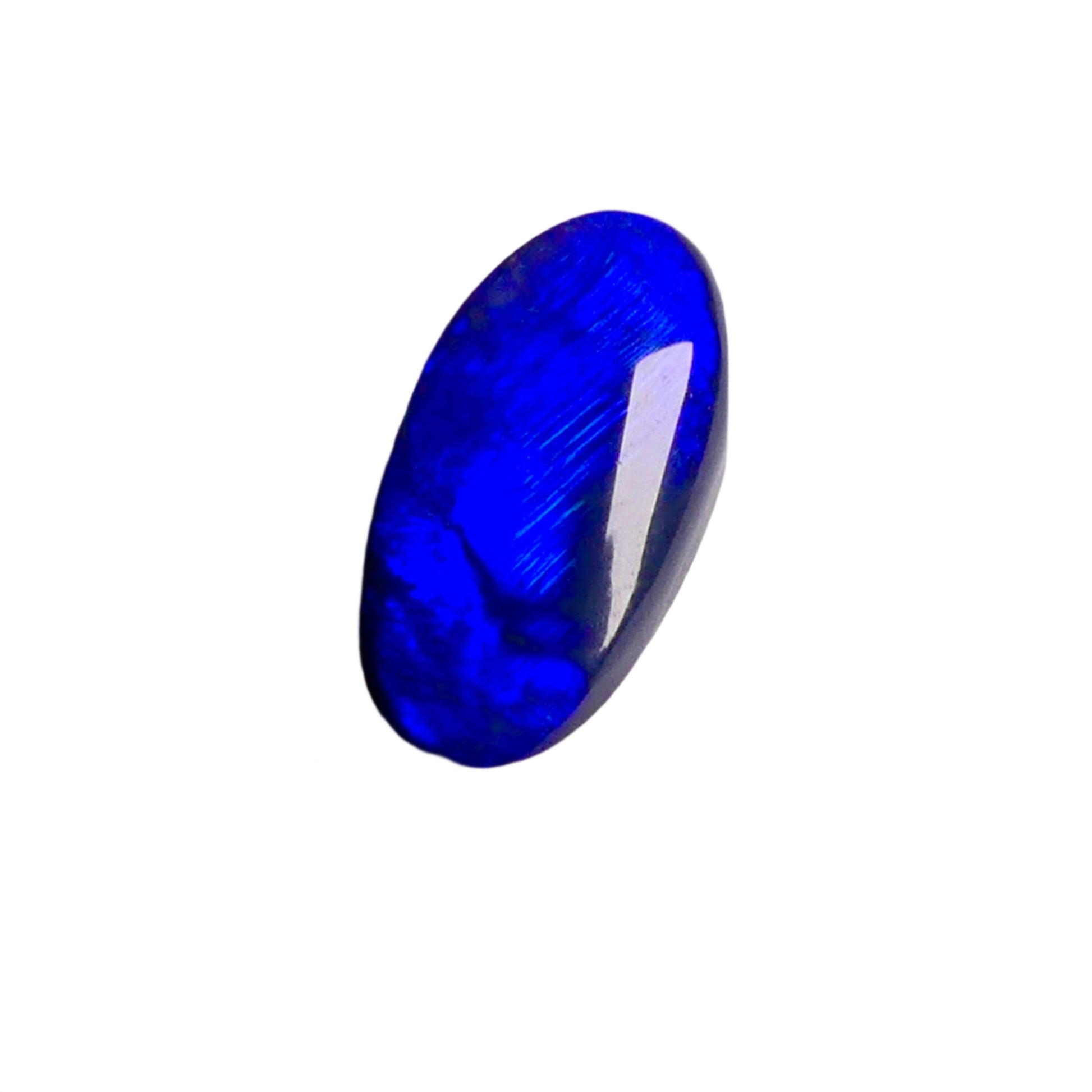 Discover the captivating allure of 3.2ct Australian Black Opal. Delighting the eye with a dazzling electric blue and hints of green, this phenomenal gemstone is a true treasure. Elevate your collection with this extraordinarily rare and precious gemstone.

Origin- Lightning Ridge Australia

Opal Weight- 3.2ct electric Blue on Black Opal

Cut- Freeform cabochon

Size- 14x7.6mm
